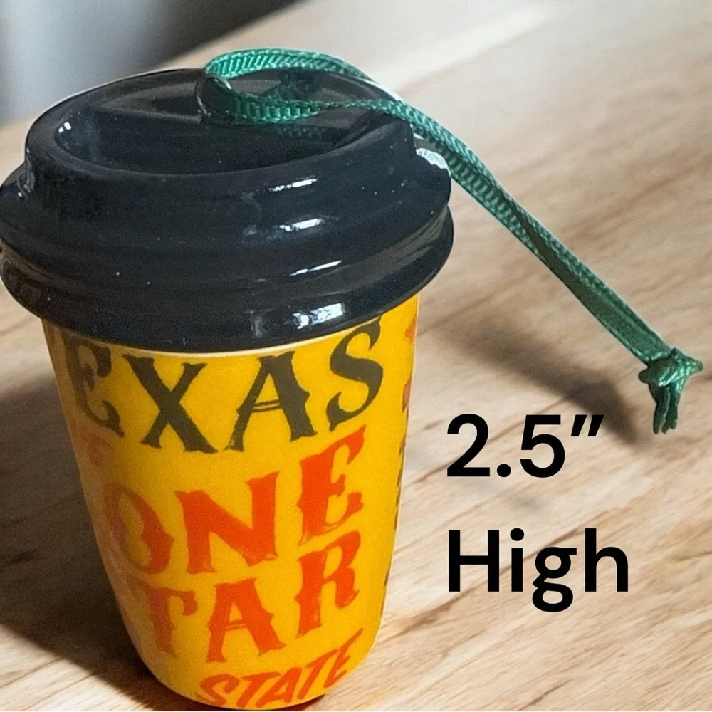Starbucks Texas “Lone Star State” Mini Cup Ornament (2017) Collectible Ceramic